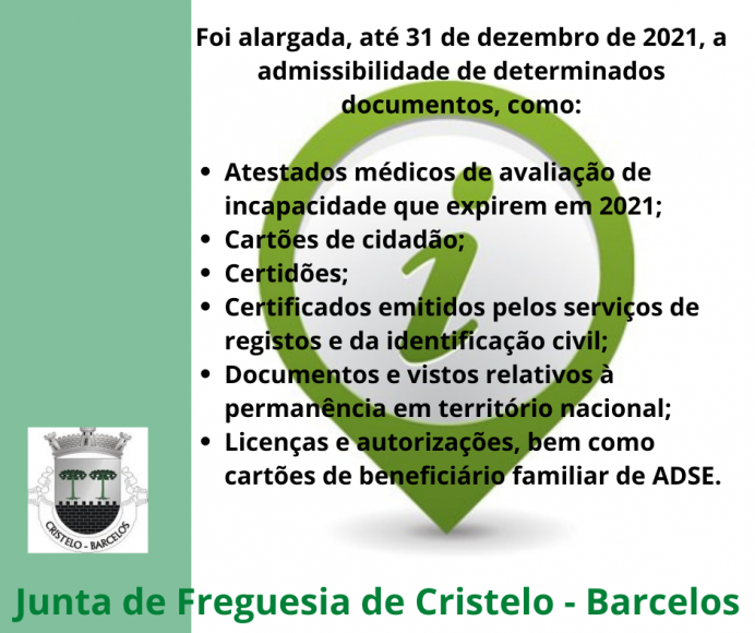 Informação - prazos alargados de documentos
