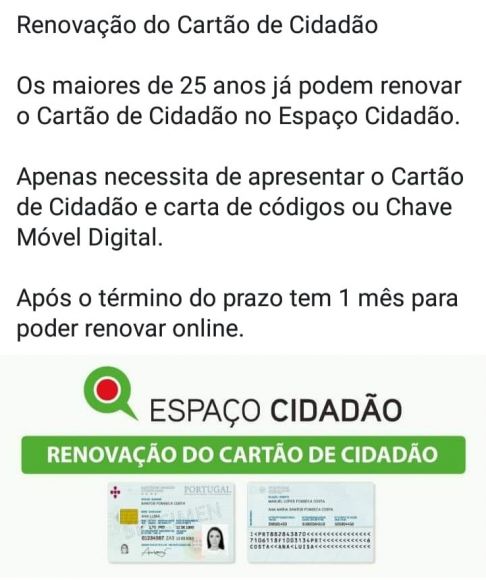 Renovação de Cartão de Cidadão