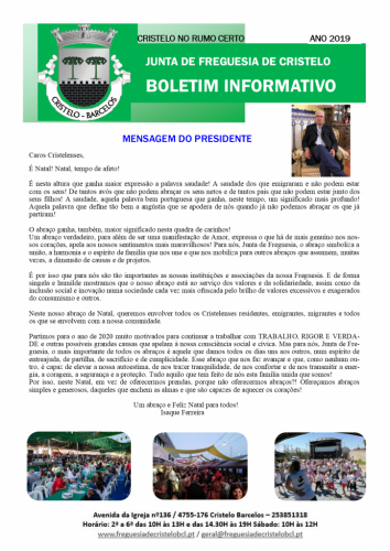 Boletim Informativo 2019